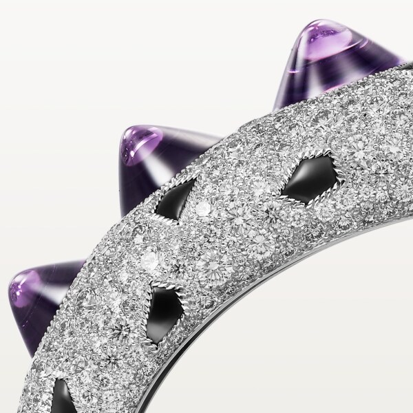 Clash [Un]limited手镯 白金，缟玛瑙，紫水晶，钻石